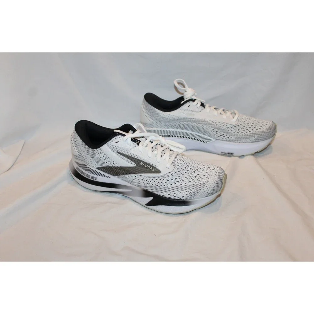 Brooks Adrenaline GTS 24 Men's Running Athletic Sneakers WHITE BLACK sz 8.5